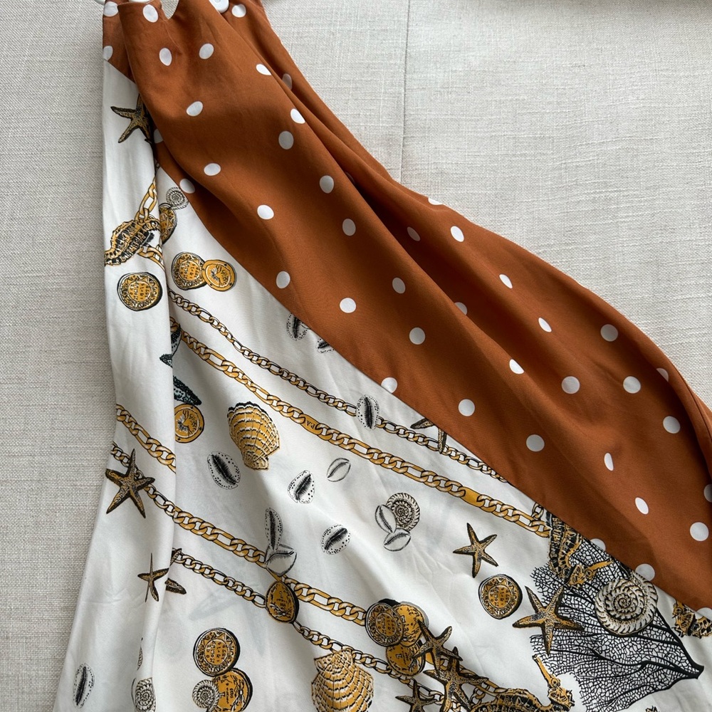 & Other Stories Mixed Print Midi Skirt